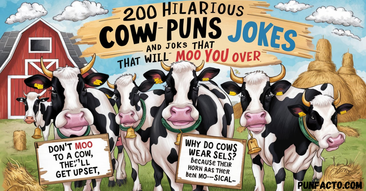 200 Hilarious Cow Puns and Jokes That Will Moo You Over!