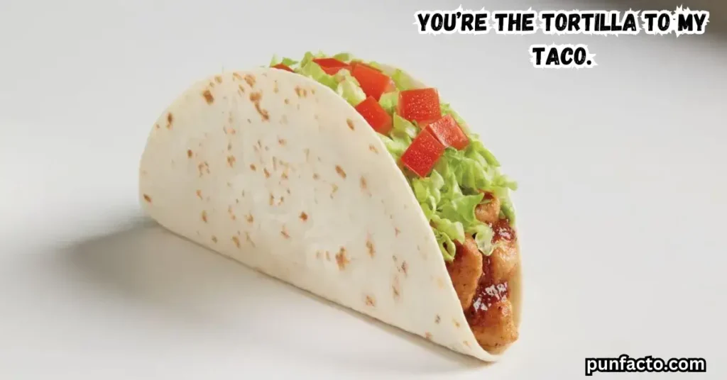 You’re the tortilla to my taco.