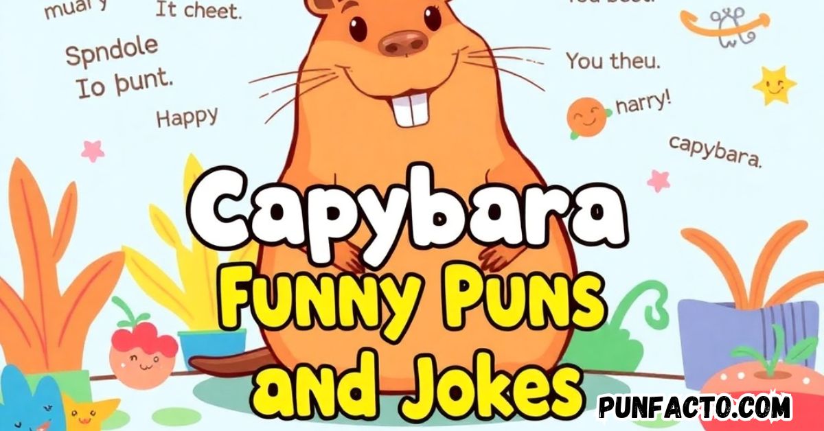 Hilarious Capybara Funny Puns and Jokes Dive Into the Fun